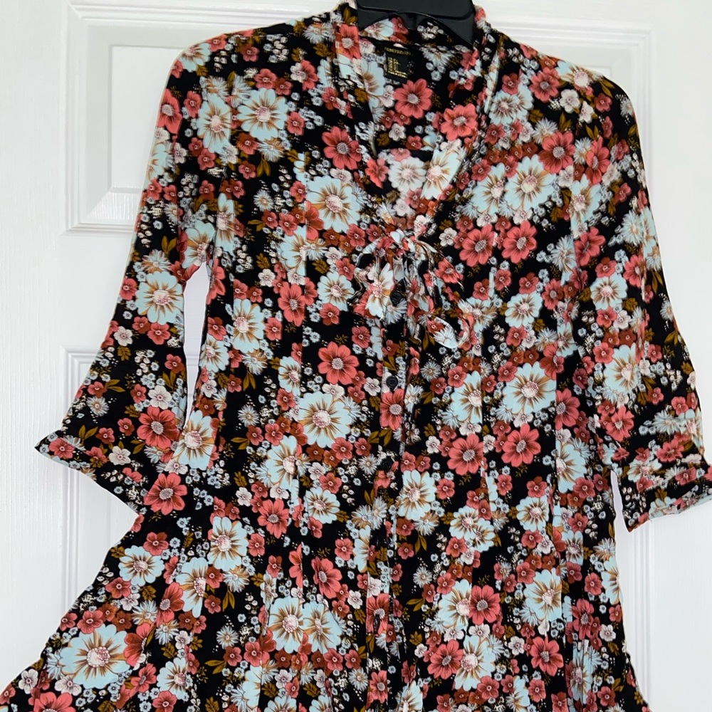 Floral Mini button up dress